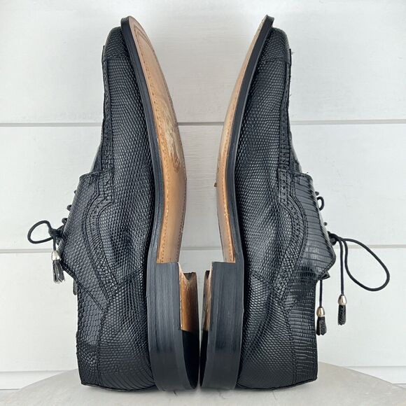 Vntg Bottino Hand Made Crocodile Black Dress Shoes Mens Size 11 Made in Spain main image 5